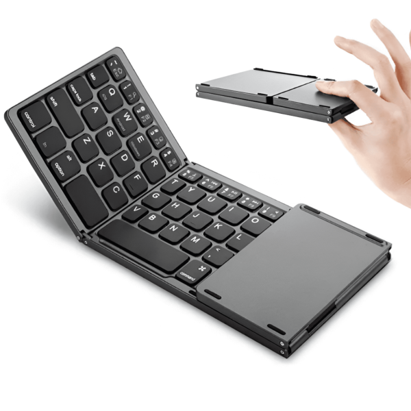 Teclado Inalambrico Bluetooth Plegable con touchpad
