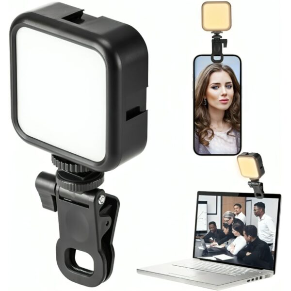 Luz LED Recargable con Gancho para celular